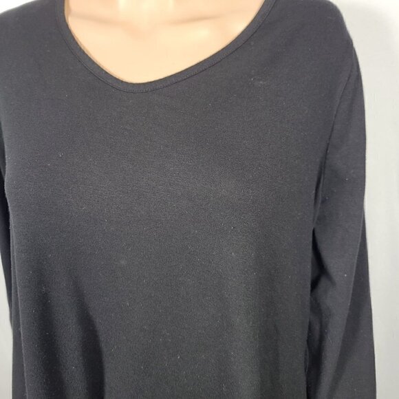 Lane Bryant Women's Black Long Sleeve Floral Purple/Grey Pattern Back Size 18/20 - Picture 4 of 9